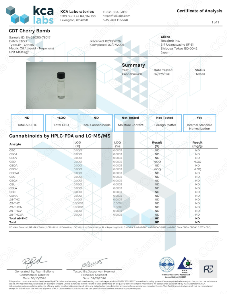 CDTテルペン - チェリーボム (KCA)